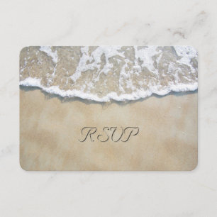 Geschrieben in das Sand-Strand-Hochzeit UAWG RSVP Karte