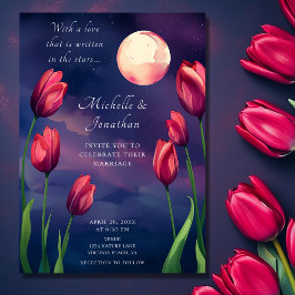 Geschrieben in den Sternen Vollmond und Tulips Hoc Einladung
