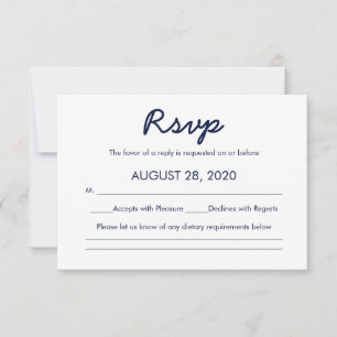 Geschrieben in der Stars Galaxy Wedding RSVP Karte
