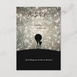 Geschrieben in der Stars Hochzeit RSVP Einladung