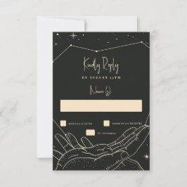 Geschrieben in der Stars Wedding RSVP Karte
