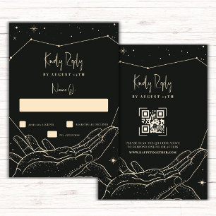 Geschrieben in der Stars Wedding RSVP Karte
