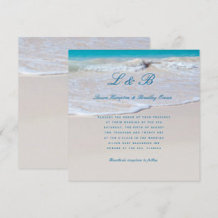 Geschrieben in Sand Tropical Beach Hochzeit Einlad Einladung