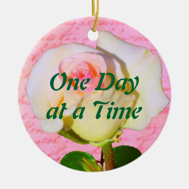 Geschrieben mit Rose ODAT Keramikornament (Vorne)