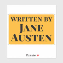 Geschrieben von Jane Austen Yellow Black Serif Tex