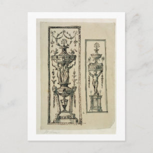Geschriebene Designs für verzierte Paneele (Stift Postkarte