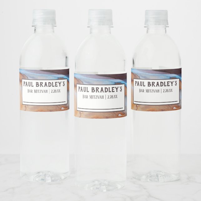 Geschriebene Etiketten für Wasserflaschen (Flaschen)