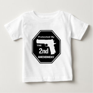 Geschützt durch die zweite Änderung (schwarzes) Baby T-shirt