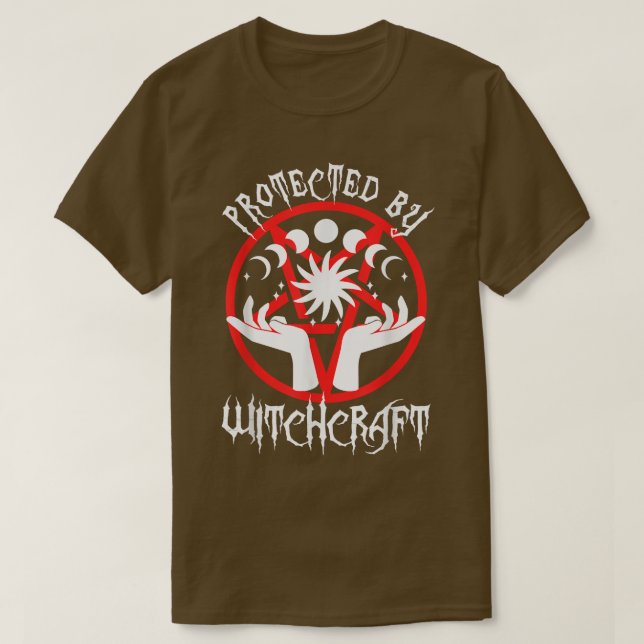 Geschützt durch Hexerei-T - Shirt (Design vorne)