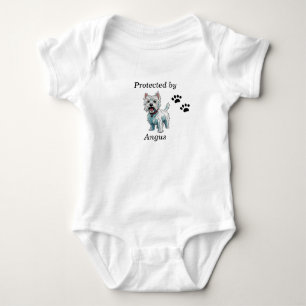 Geschützt durch (Name des Tieres) Baby Strampler