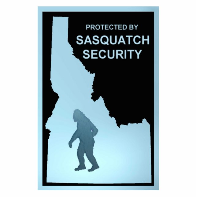 Geschützt durch Sasquatch Security - Idaho Fotoskulptur Magnet (Vorne)