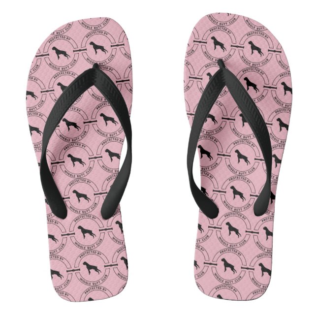 Geschützt durch Wiggle Hintern Club Flip Flops (Fußbett)