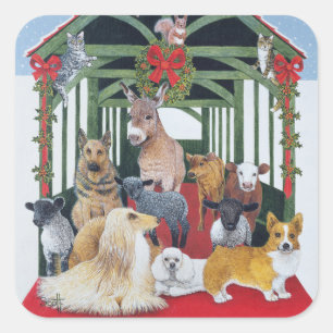 Geschützt Quadratischer Aufkleber