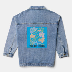 Geschützt und geschätzt: Blumenausgabe Jeansjacke