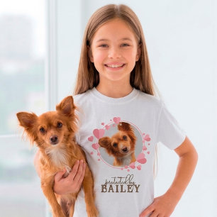 Geschützt von Hund Benutzerdefiniertes Haustierfot T-Shirt