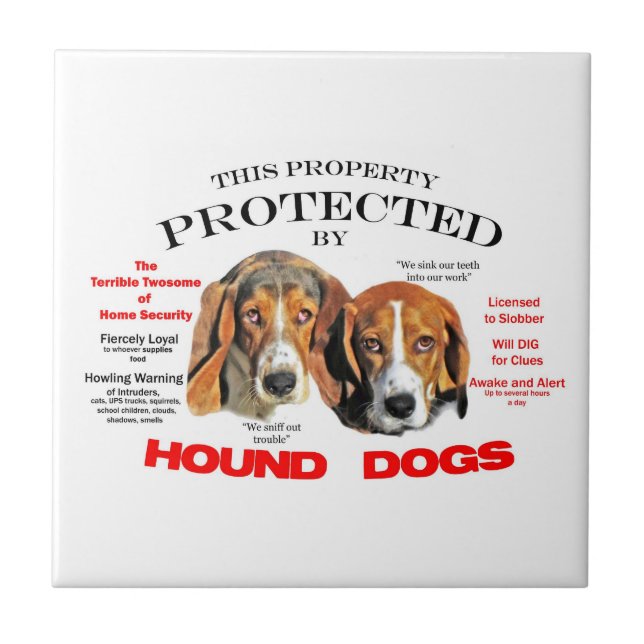 Geschützt von Hunden Fliese (Vorderseite)