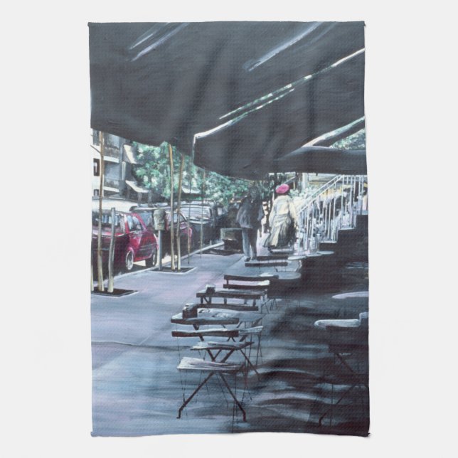 Geschützt von Mid Morning Sun Geschirrtuch (Vertikal)