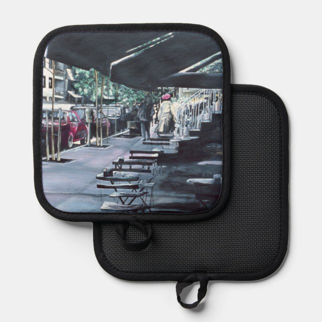 Geschützt von Mid Morning Sun Topflappen (Vorderseite/Rückseite)