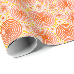 Geschützte Räder - orange und gold Geschenkpapier