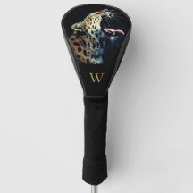 Geschütztes Amur-Leopard-Foto-Monogramm Anfangsbuc