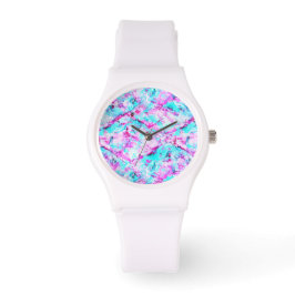 Geschütztes Blossom Ein farbenfroher Lichtdesign Armbanduhr