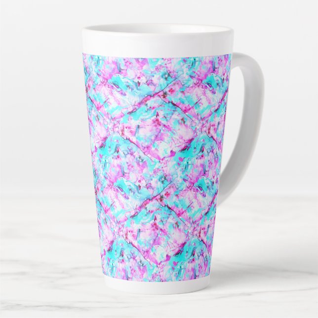 Geschütztes Blossom Ein farbenfroher Lichtdesign Milchtasse (Rechte Ecke)