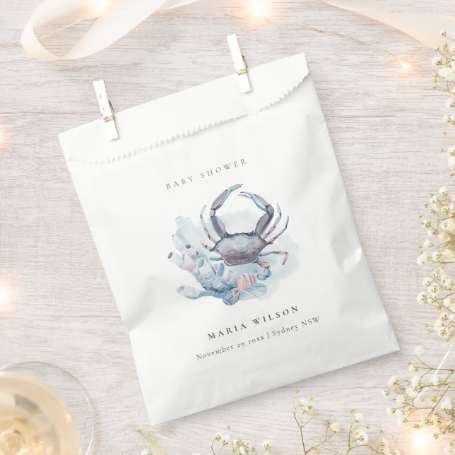 Geschwächte Unterwasser-Krabbenkoralle Nautical Ba Geschenktütchen (Ausgeschnitten)