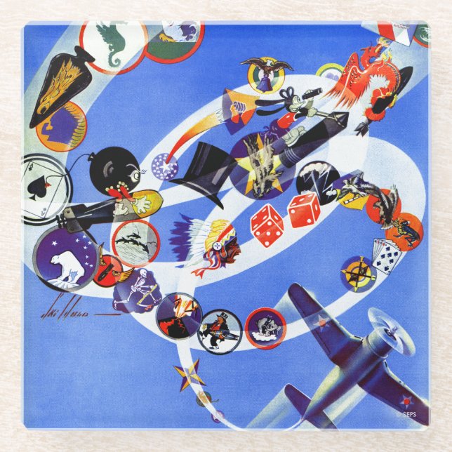 Geschwader-Insignien Glasuntersetzer (Vorderseite)