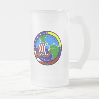 Geschwader-Tasse mit Flecken, Insignien, Mattglas Bierglas
