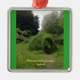 Geschwätz-Schloss erdet Irland-Iren-Verzierung Silbernes Ornament