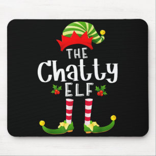 Geschwätziger Weihnachtself passendes Pyjama X-mas Mousepad