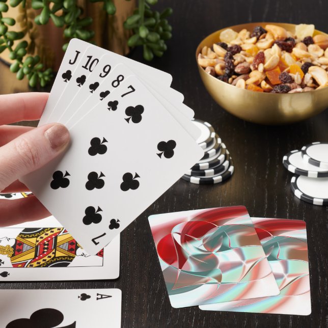 Geschweißte, kreisförmige Stücke in weichem rotem  Spielkarten (In Situ)