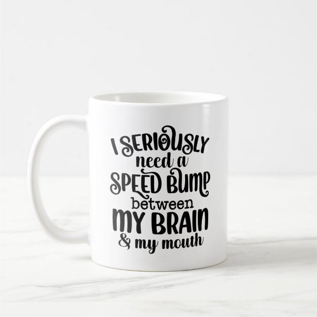 Geschwindigkeit Bump zwischen Gehirn und Mund Ihre Kaffeetasse (Links)