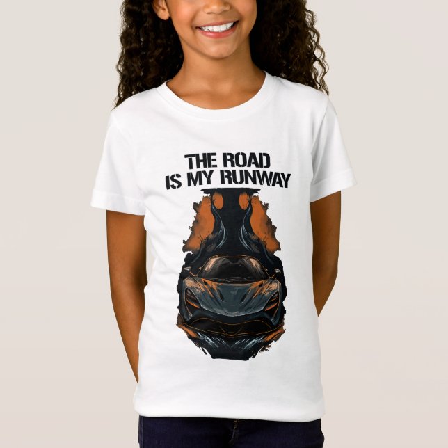 Geschwindigkeit im Stil, die Straße ist meine Pist T-Shirt (Vorderseite)