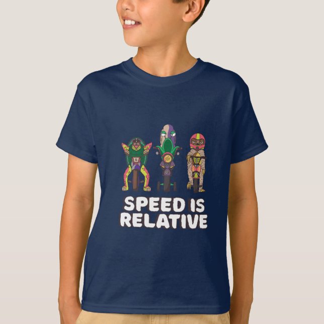 Geschwindigkeit ist relativ, Schnecke, Faultier un T-Shirt (Vorderseite)