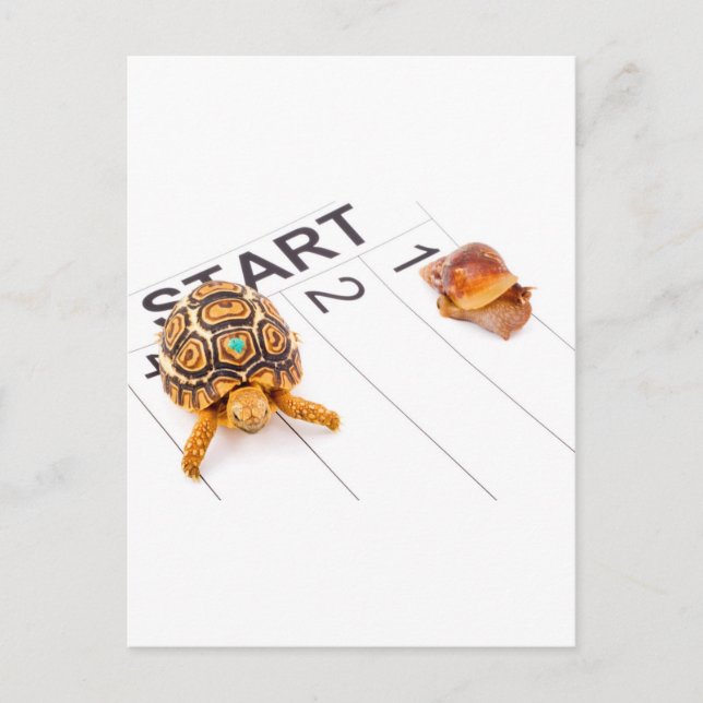 Geschwindigkeit Postkarte (Vorderseite)