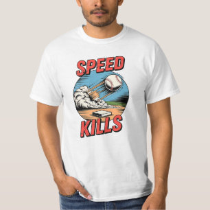 Geschwindigkeit tötet Baseball-Fastball-Explosion T-Shirt