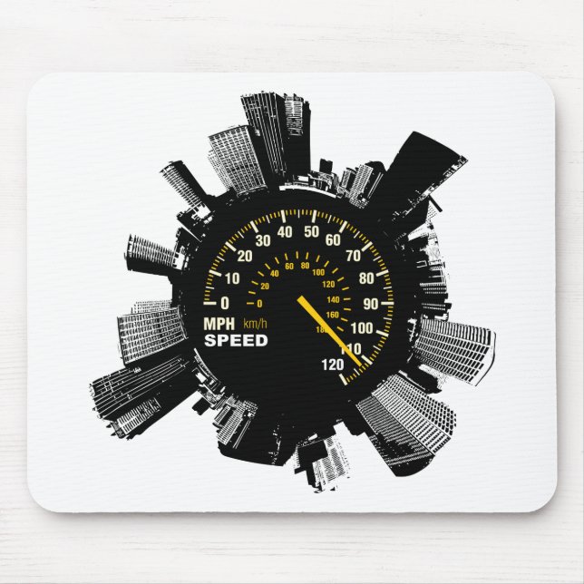 Geschwindigkeits-Stadt 1 Mousepad (Vorne)
