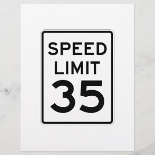 Geschwindigkeitsbegrenzung 35 MPH-Zeichen