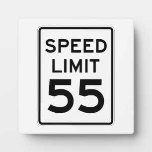Geschwindigkeitsbegrenzung 55 MPH-Zeichen Fotoplatte