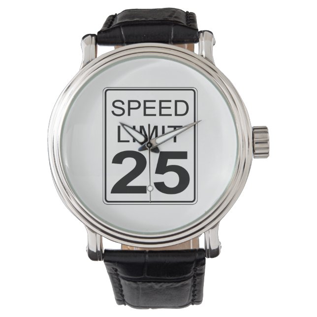 Geschwindigkeitsbegrenzung Armbanduhr (Vorderseite)