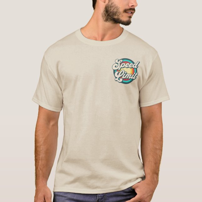 Geschwindigkeitsbegrenzung Retro Rainbow Concept P T-Shirt (Vorderseite)