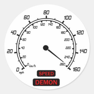 Geschwindigkeitseffekt Runder Aufkleber