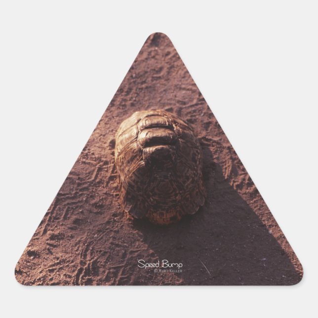 Geschwindigkeitssprung Dreieckiger Aufkleber (Vorderseite)