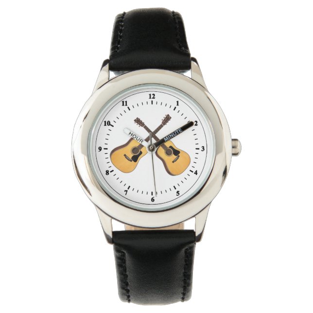GESCHWINDIGTE GITAREN - AUFMERKSAMKEIT ARMBANDUHR (Vorderseite)