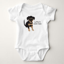 Geschwister hat vier Bilder von Hunden Baby Strampler
