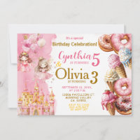 Geschwister Prinzessin und Eiscreme Geburtstag