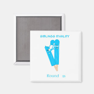 Geschwister Rivalität – Lustiger Popsicle Cartoon Magnet
