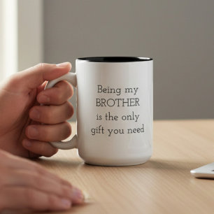 Geschwister-Tasse für Brüder und Schwestern Zweifarbige Tasse