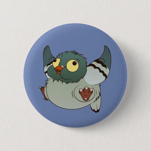 Geschwollene Taube - luftgestoßenes geschwollenes Button (Vorderseite)